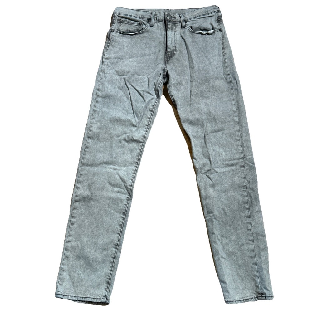 Levi's 502 Jeans Men's 32x34 (32x32) Premium Gray Wash Regular Taper Fit Stretch